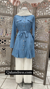 chemise hijab chemise mi-longue hijeb vetement femme musulmane abaya kimono jilbeb qalam dress boutique 