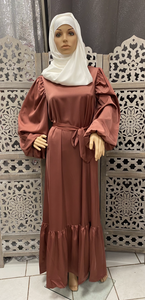 Robe satinée Nawelle- Tendance Hijab