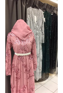 robe sequin femme robe longue hijab robe hijab de soirée robe mariage robe du soir hijab jilbeb vetement femme musulmane tunique abaya hijab à enfiler chez qalam dress boutique 